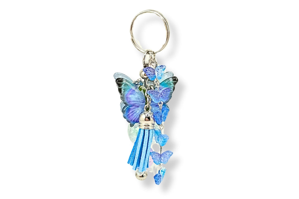 Blue Butterflies Keychain