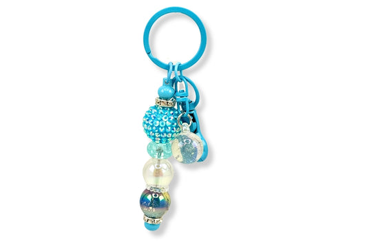 Blue Sparkle Keychain