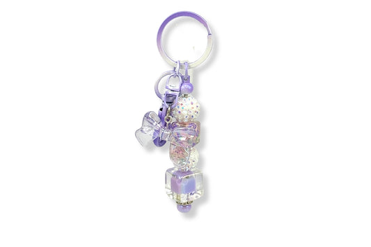 Purple Bow Keychain