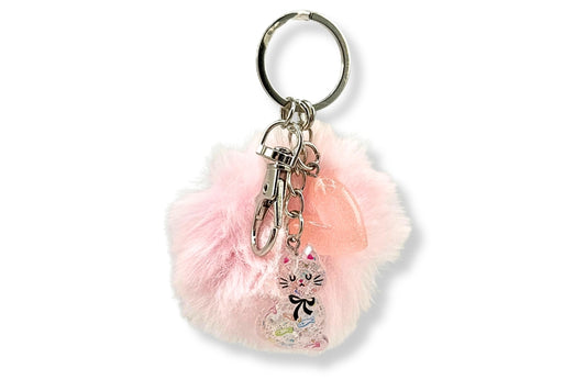Pink Cat Keychain