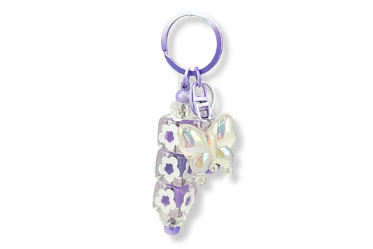 Butterfly Flower Keychain