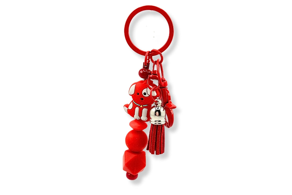 Red Dog Keychain