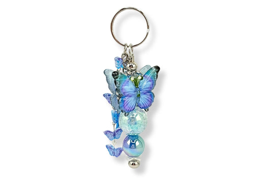 Blue Butterflies Keychain