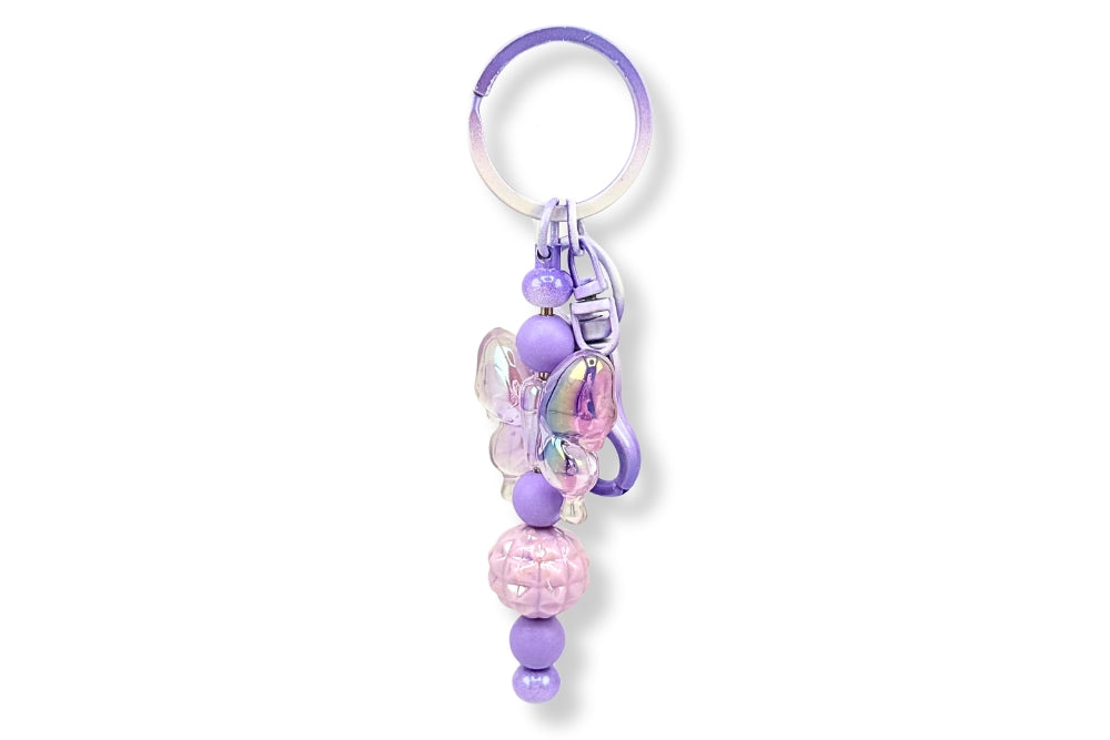 Iridescent Purple Butterfly Keychain