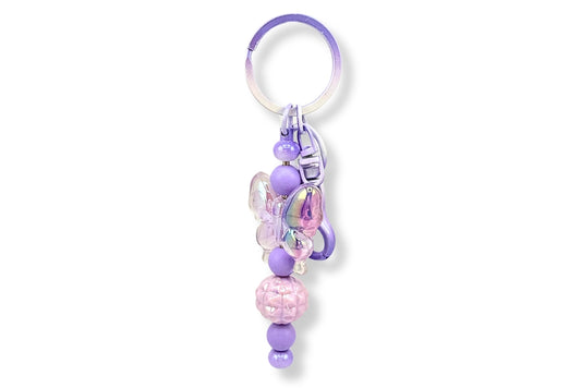 Iridescent Purple Butterfly Keychain