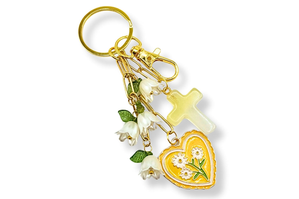 Faith and Flowers Keychain