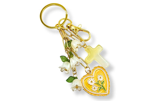 Faith and Flowers Keychain