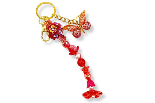 Red Butterfly Keychain
