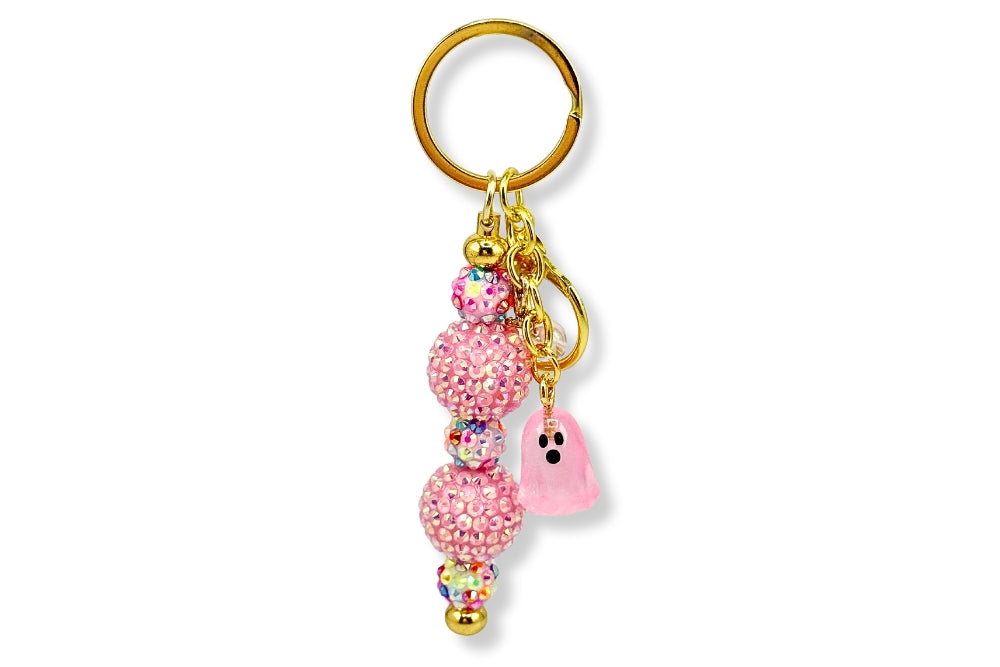 Pink Ghost Keychain